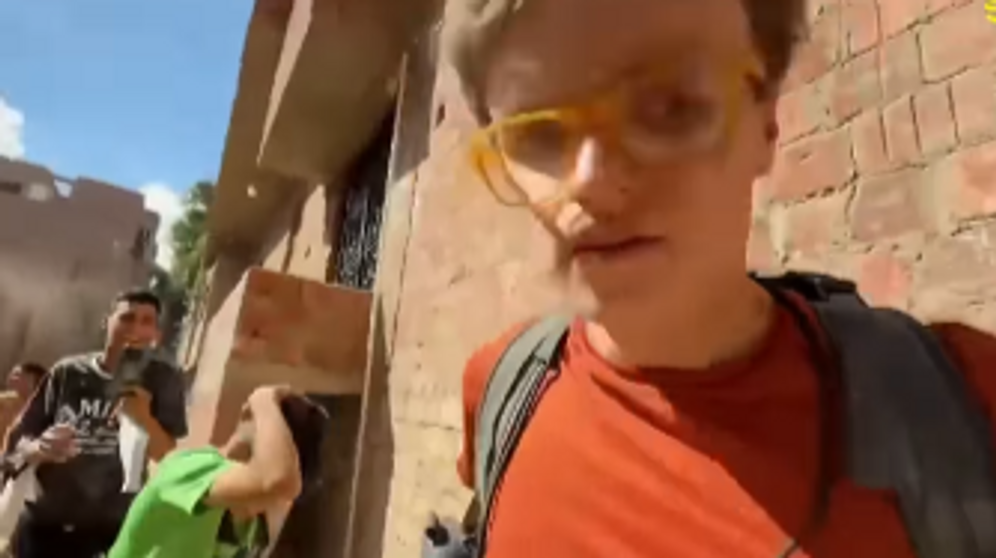 צילום מסך יוטיובר גרמני הותקף במצרים מפני שנחשד כישראלי