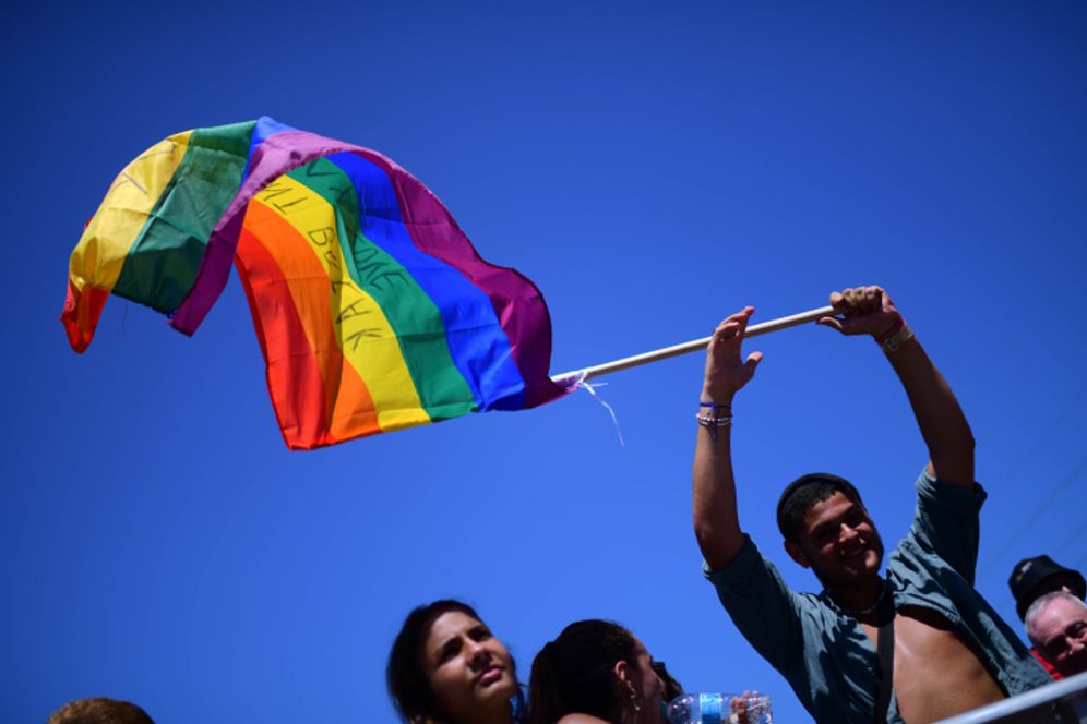 People participate at the annual Gay Pride Parade in Tel Aviv, Israel, on June 10, 2022.