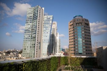 View of the green rooftop at the Start-Up Central offices in Tel Aviv, Israel, on February 21, 2019.