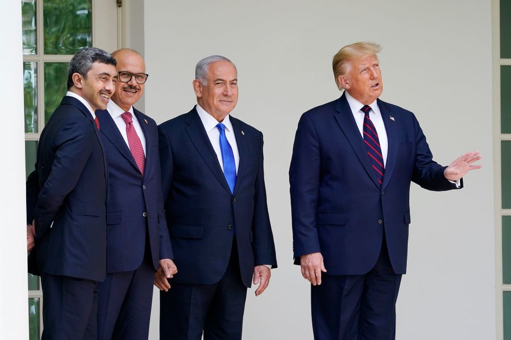 AP Photo/Alex Brandon President Donald Trump walks to the Abraham Accords signing ceremony at the White House, Tuesday, Sept. 15, 2020, in Washington