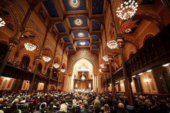 People attend a prayer vigil for the victims of the Tree of Life Synagogue shooting at Central Synagogue Tuesday, Oct. 30, 2018, in New York. 
