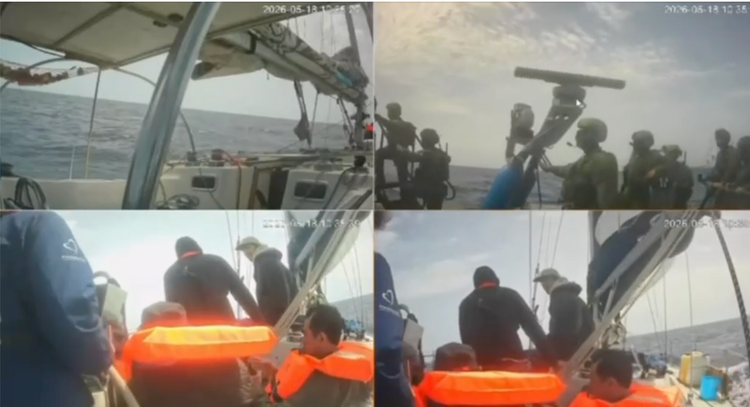 First video documentation from the start of the interception operation of the Turkish Gaza-bound flotilla