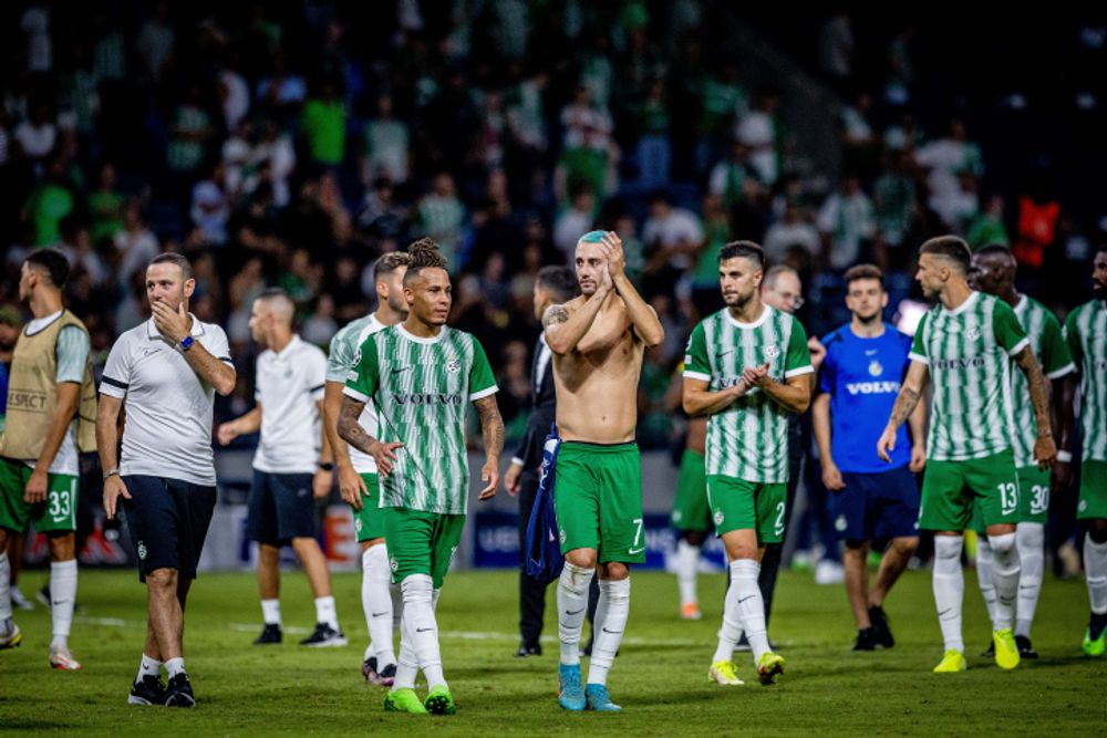 Maccabi Haifa players after the game against Paris Saint-Germain of France at the Sammy Ofer stadium in Haifa, Israel on September 14, 2022.