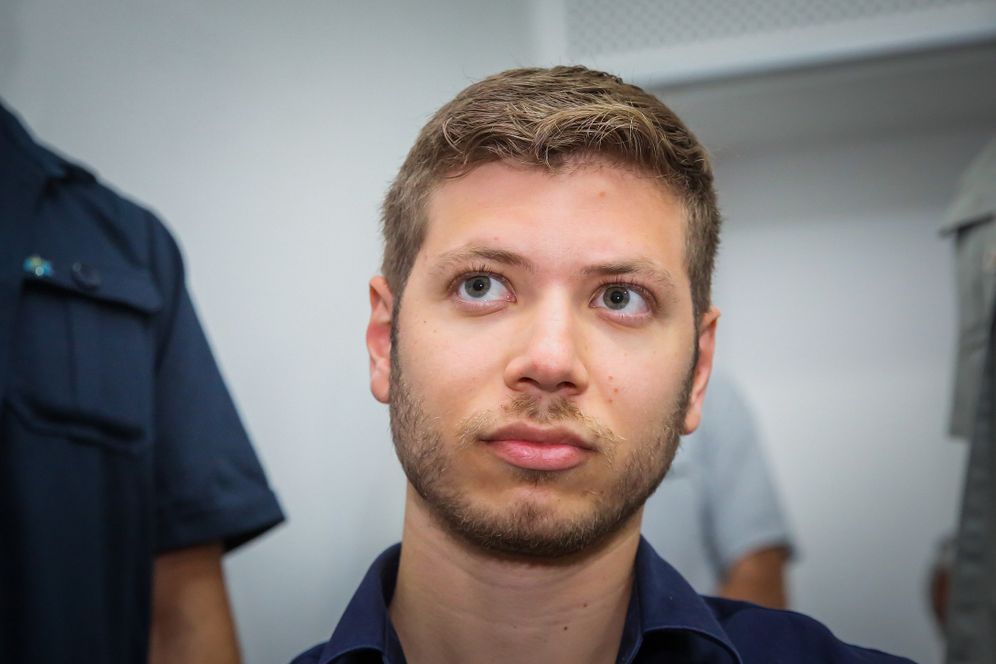 Yair Netanyahu, son of Israeli prime minister Benjamin Netanyahu seen at the Tel Aviv Magistrate's Court in Tel Aviv on June 5, 2018