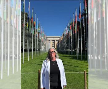 Courtesy Neta Heiman Mina, fille de l’ancienne otage Ditza Heiman, a interpellé mardi les Nations unies sur le maintien du financement de l’UNRWA, malgré les accusations de liens entre certains employés de l’agence et le Hamas.