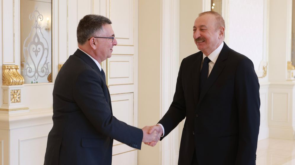 Gideon Sa'ar reçu par le président azerbaïdjanais Ilham Aliyev à Bakou, le 26.01.2026