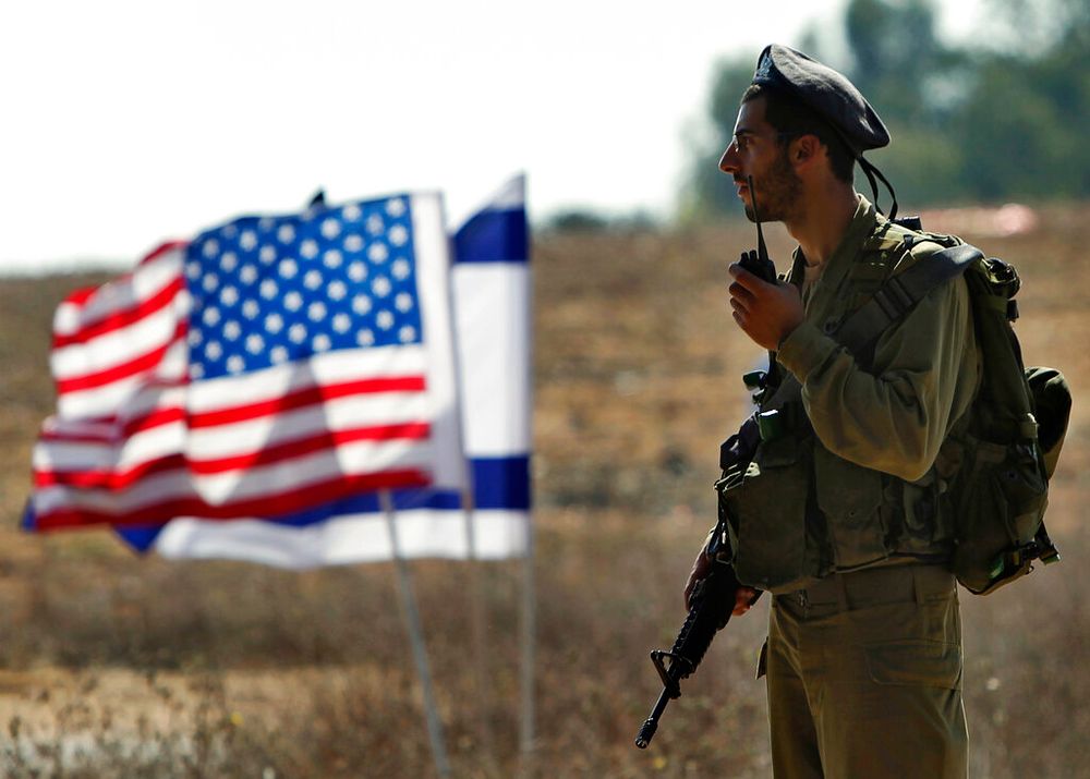 An Israeli soldier in Ashkelon, Israel.