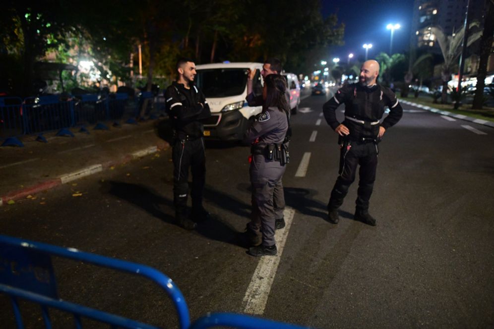Israel Police outside the Institute of Forensic Medicine in Tel Aviv, May 01, 2021.