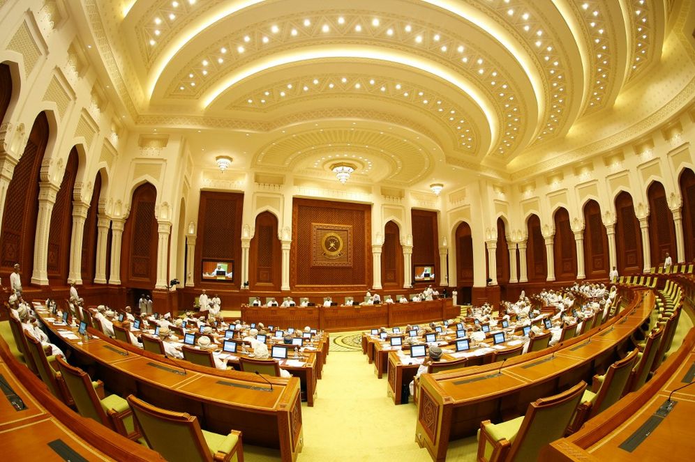 MOHAMMED MAHJOUB / AFP The consultative council, or Majlis Al-Shura, in Muskat, Oman.