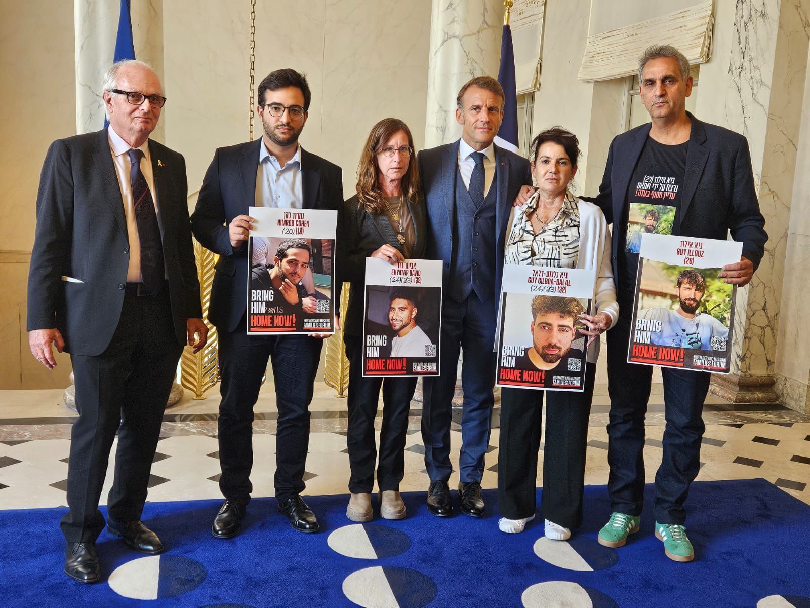 Emmanuel Macron rencontre les familles d’otages israéliens à l’Élysée et promet de porter leur voix à l’ONU