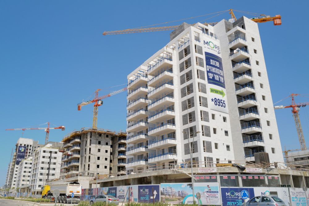 Construction of thousands of new apartments in the Or Yam neighborhood of Or Akiva, Israel, on August 16, 2022.