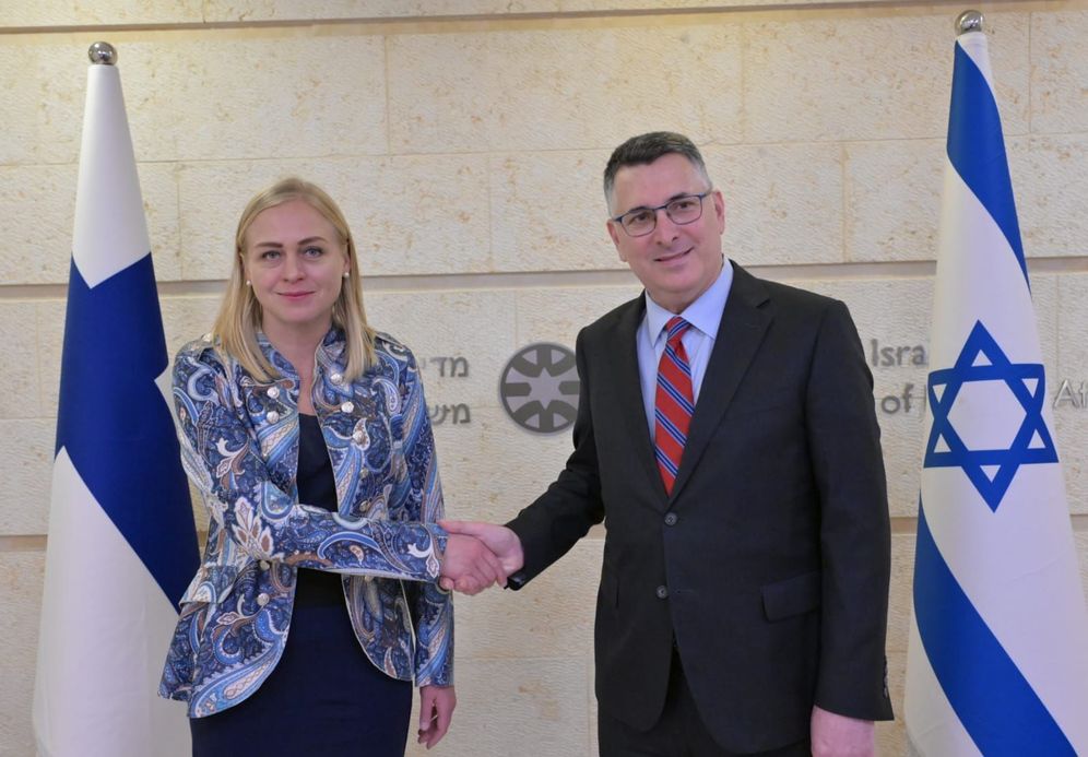 FM Sa’ar hosts Finnish FM on first visit since 2016