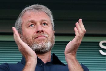 In this file photo taken on August 15, 2016, Chelsea Football Club's Russian owner Roman Abramovich applauds at Stamford Bridge in London, the United Kingdom.
