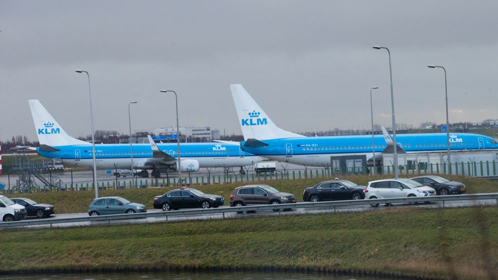 Illustration - Des avions de la compagnie néerlandaise KLM à l'aéroport de Schiphol d'Amsterdam, aux Pays-Bas