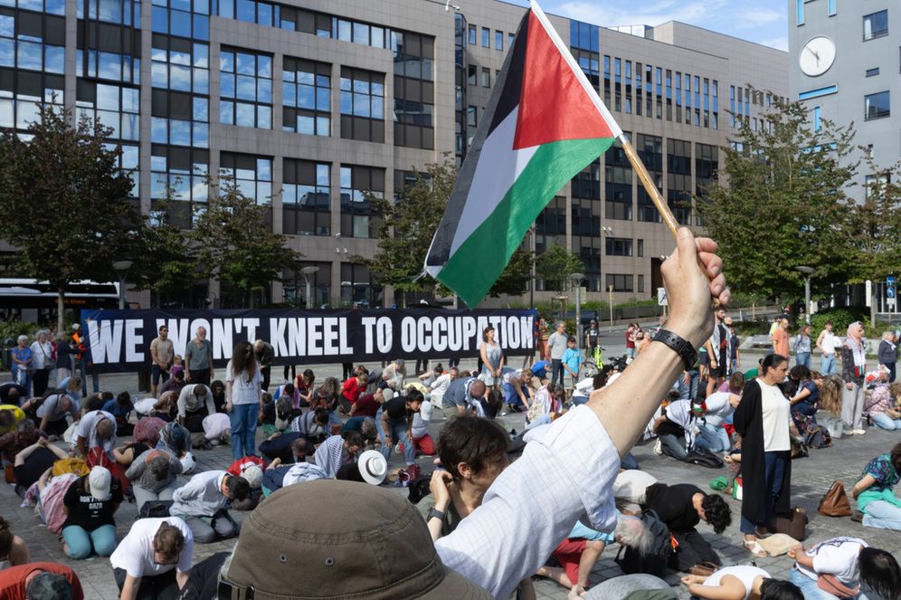 مظاهرة في بلجيكا مؤيدة للفلسطينيين