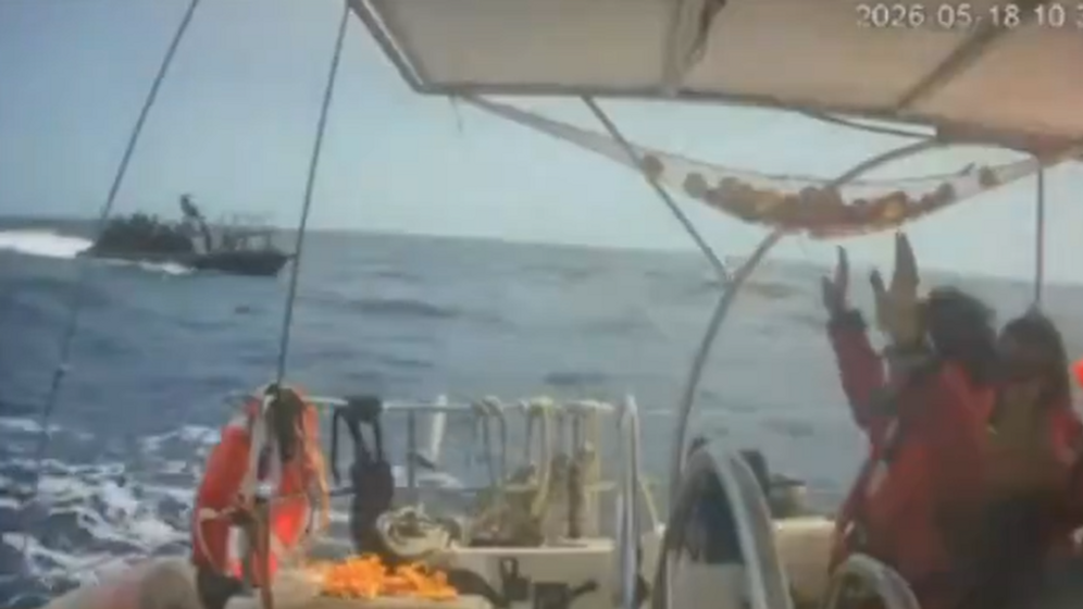 צילום מסך מתוך טוויטר רגעי ההשתלטות של חיל הים על המשט הטורקי לעזה