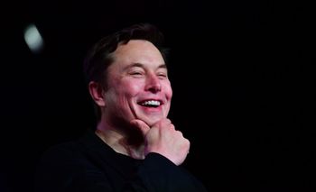 Tesla CEO Elon Musk reacts during the unveiling of the new Tesla Model Y in Hawthorne, California, on March 14, 2019.