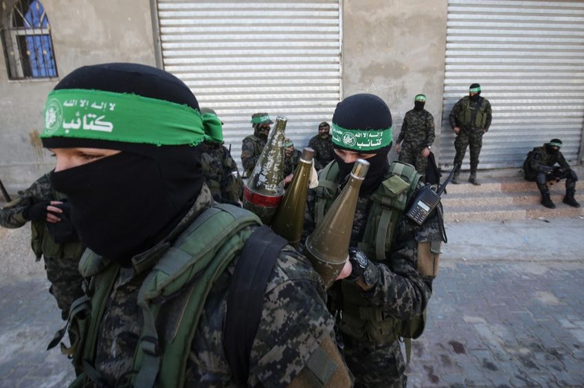 كتائب عز الدين القسام، الجناح العسكري لحركة حماس، في خانيونس جنوب قطاع غزة ، 26 يناير ، 2020.