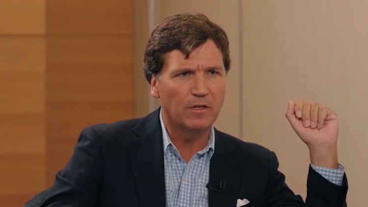 Tucker Carlson during his interview with Mike Huckabee 