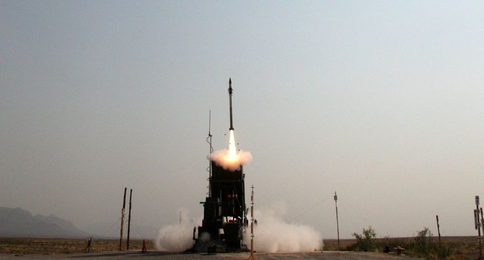 US Army Iron Dome Defense System Battery live first test at the White Sands New Mexico test range.