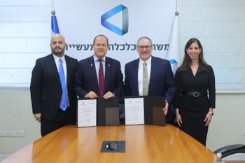 Nir Barkat et les représentants de Lockheed Martin 