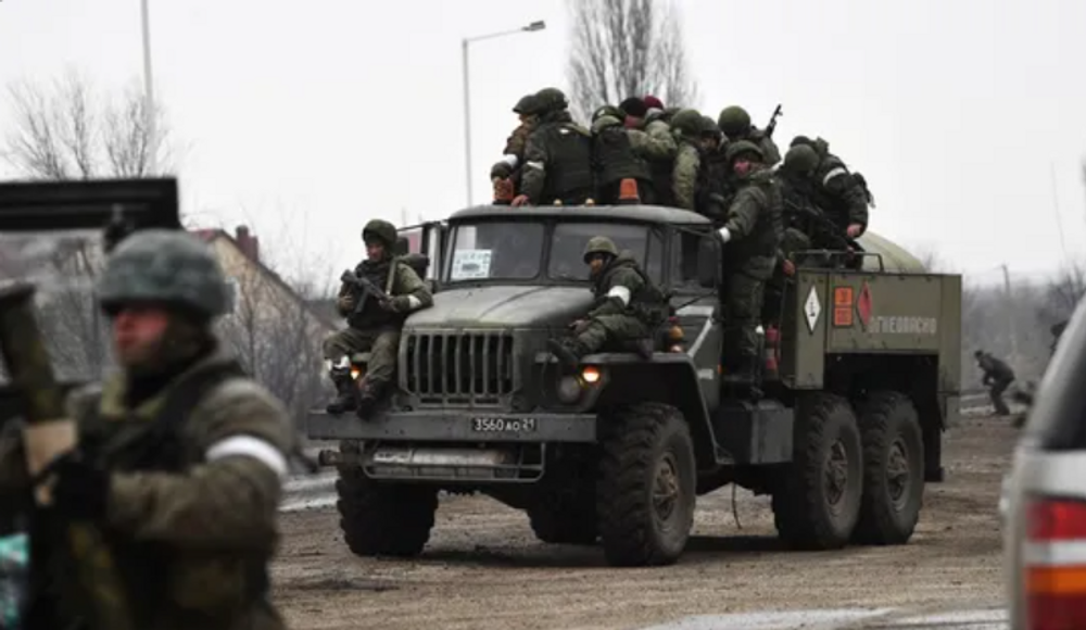 L'entrée de soldats russes en Ukraine