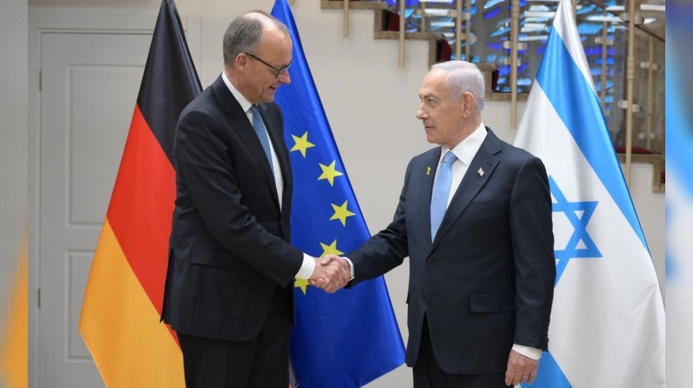 Netanyahu and German Chancellor Merz