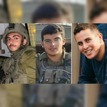 De gauche à droite : Les sergents Ruben Assouline, Ido Testa et Tal Shavit, tués dans des tirs d'obus de mortier du Hamas