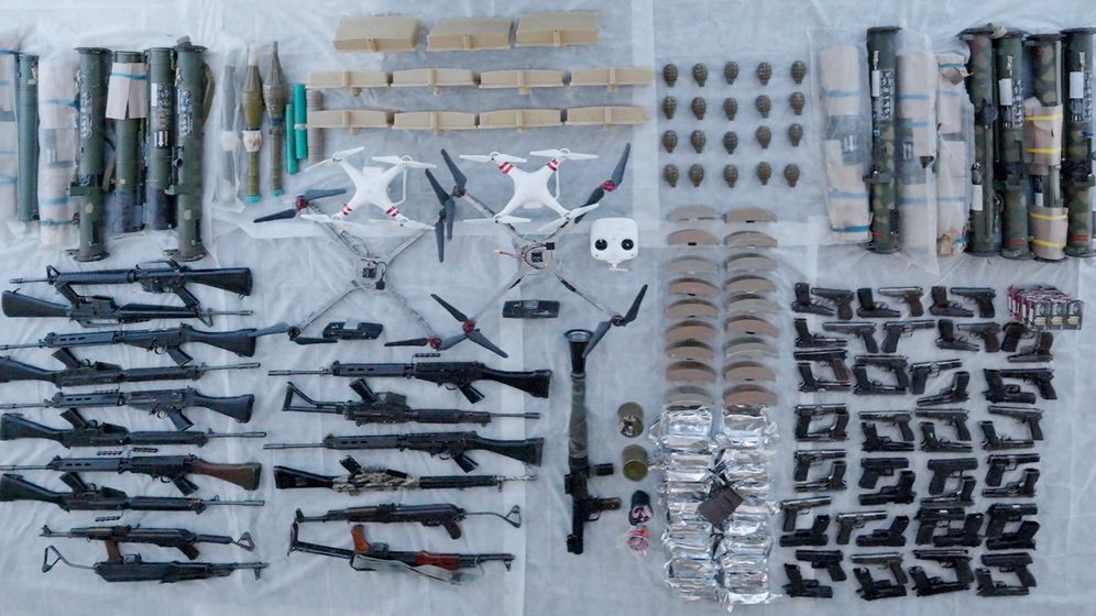 Iranian weapons seized by Shin Bet and Israeli army
