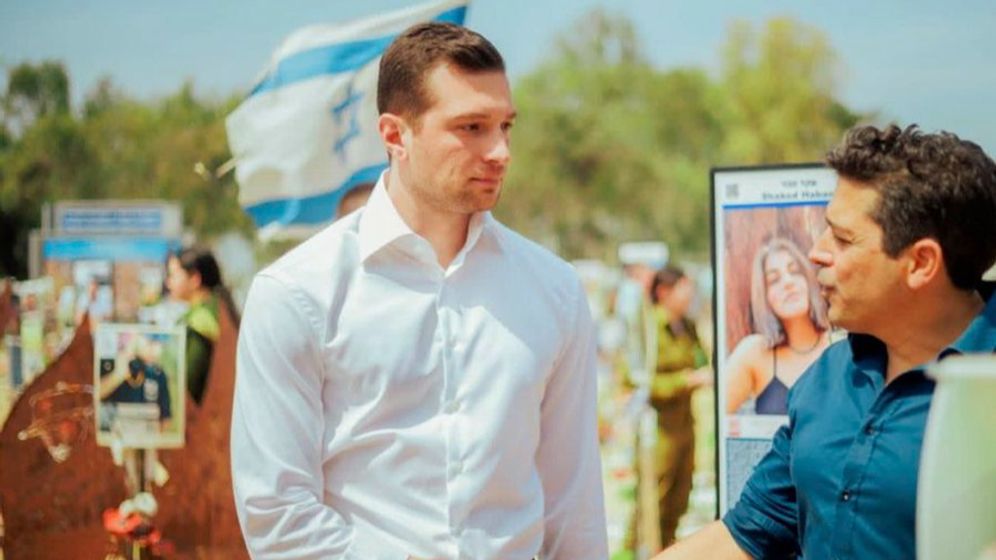 X / Amichai Chikli Le ministre israélien des Affaires de la diaspora et de la Lutte contre l'antisémitisme Amichai Chikli et Jordan Bardella lors de sa visite en Israël