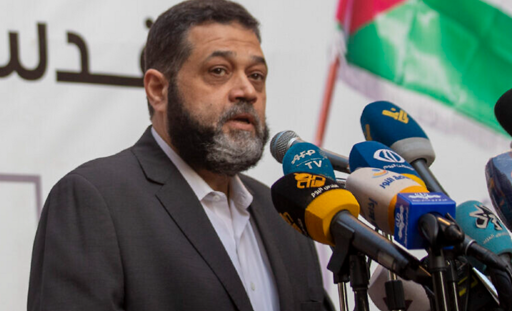 ARQUIVO - Porta-voz do Hamas e membro do gabinete político, Osama Hamdan.