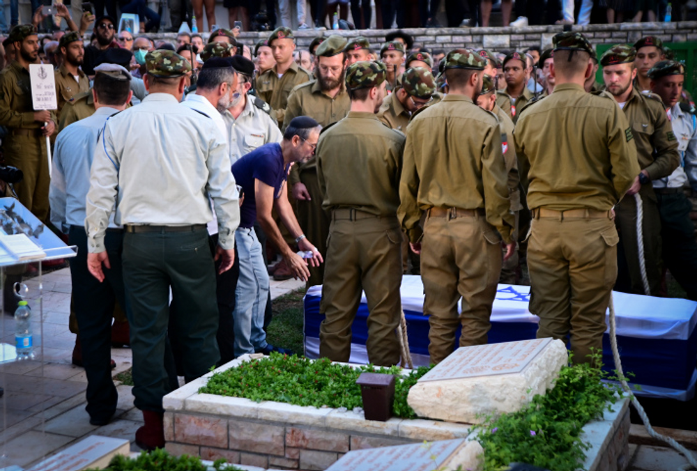 Funérailles du soldat Natan Fitoussi le 16 août 2022.