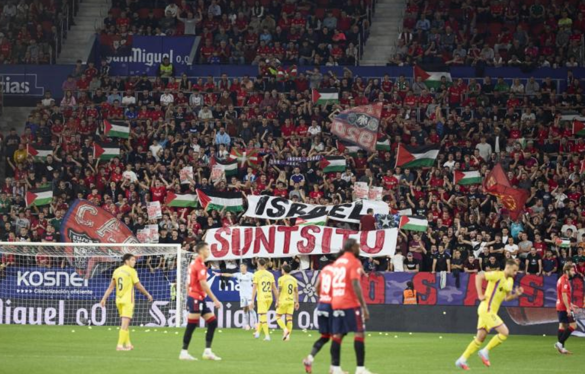 Espagne : slogans appelant à "détruire Israël" lors d’un match de Liga entre Osasuna et Getafe