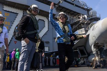 Witkoff and Kushner aboard the aircraft carrier Lincoln