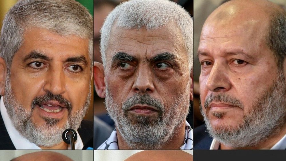 Khaled Meshaal, Yahya Sinwar, et Khalil al-Hayya