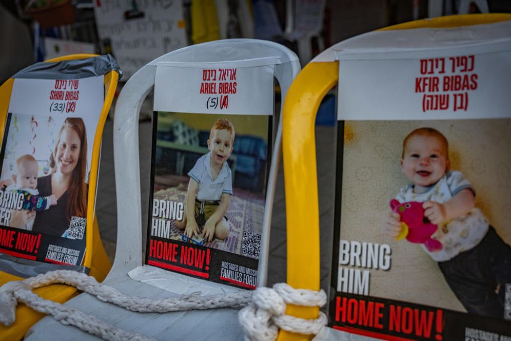 Photos of Shiri Bibas and her children Kfir and Ariel