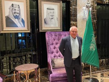 Israeli Tourism Minister Haim Katz in Riyadh, Saudi Arabia.