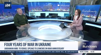 Ukraine's ambassador to Israel, Yevgen Korniychuk, sits down for an interview with i24NEWS Tuesday on The Rundown