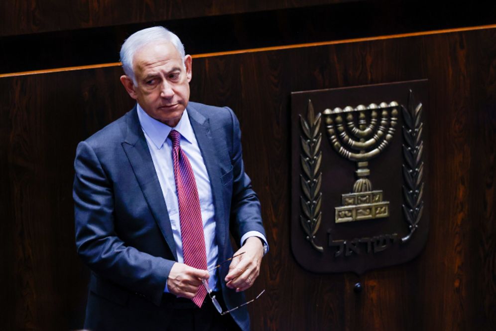 Olivier Fitoussi/Flash90 Le chef du Likoud Benjamin Netanyahou à la Knesset, le 19 décembre 2022.