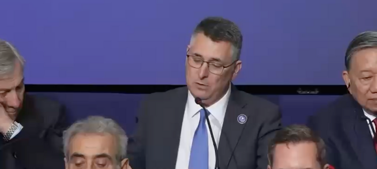 Israeli Foreign Minister Gideon Sa'ar at Board of Peace summit