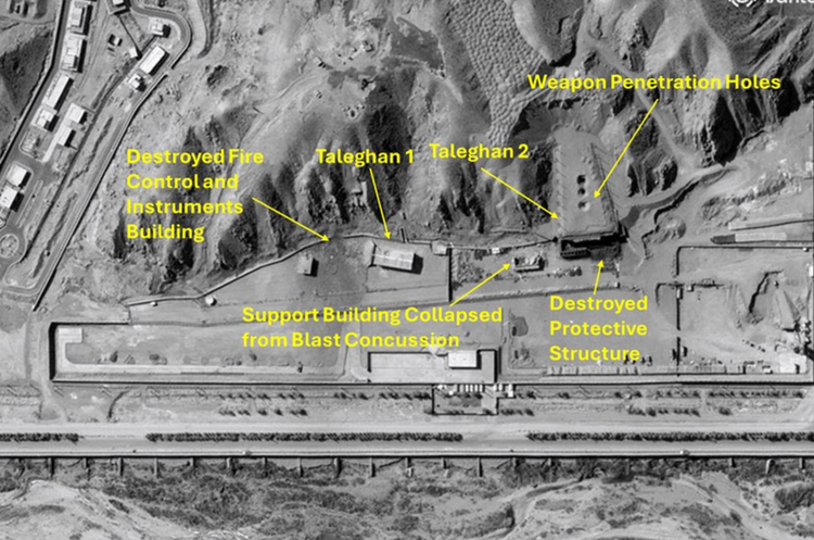 Satellite Images Show Suspected Nuclear Test Facility Hit in Precision Strike in Iran