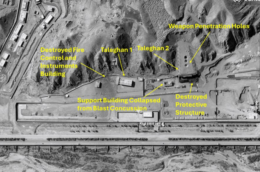 Satellite Images Show Suspected Nuclear Test Facility Hit in Precision Strike in Iran