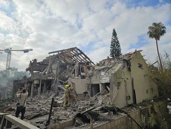 Structure hit by an Iranian missile in the June 2025 war