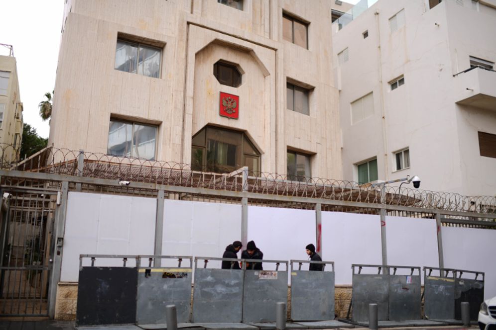 Russian embassy in Tel Aviv, Israel.