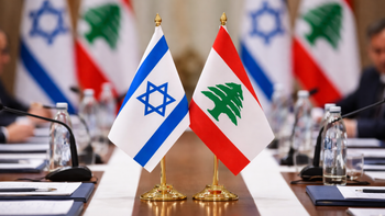 AI Illustration - Table de négociations Israël-Liban
