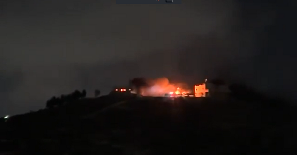 Screenshot / 27A Palestinian homes lit on fire by Israeli settlers in the West Bank