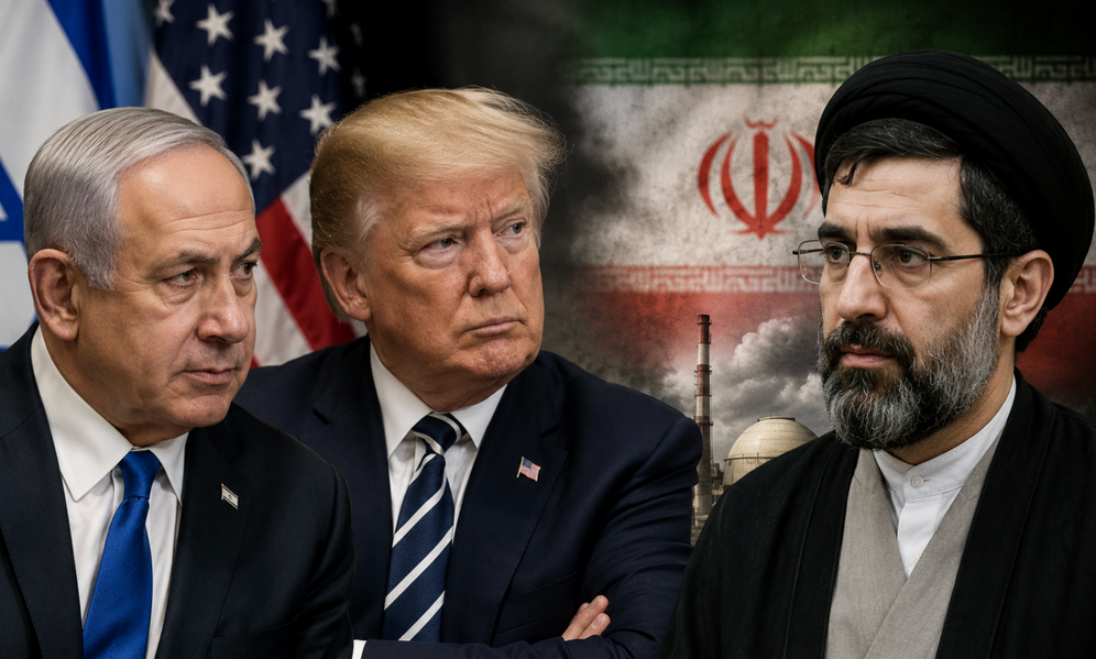 Donald Trump, Benjamin Netanyahou et Mojtaba Khamenei