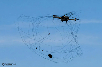 ParaZero's DefendAir neutralizes hostile drones by intercepting them with nets