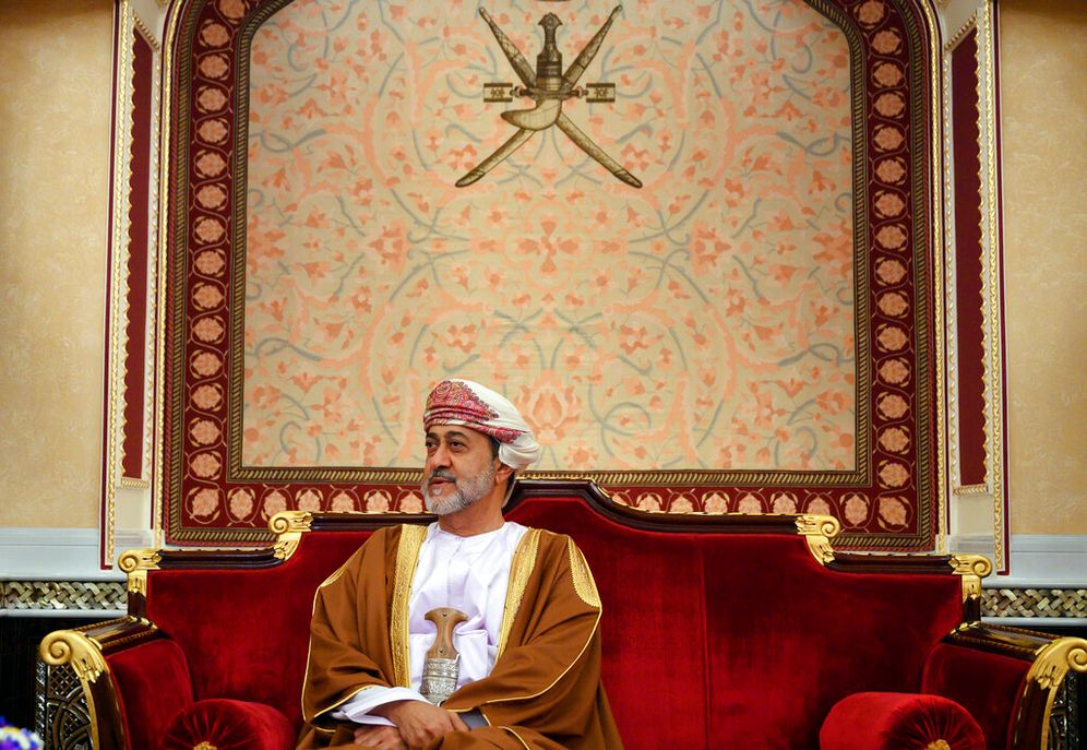 Andrew Caballero-Reynolds/Pool via AP, File Omani ruler Sultan Haitham bin Tariq in the capital Muscat, Oman.