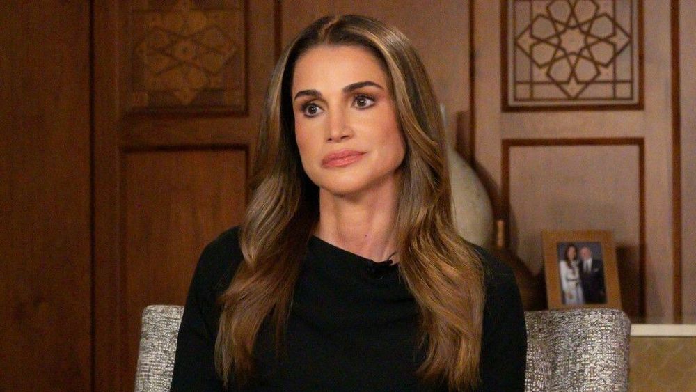 A handout picture released by the Press Service of Jordan's Queen Rania in October 2023.
